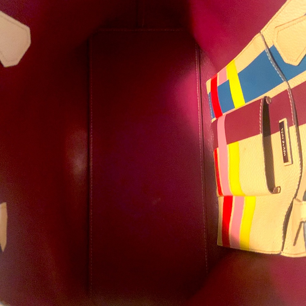 TORY BURCH color stripe tote - rare! Great condition! - Picture 7 of 16